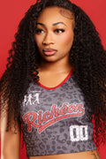 Richéon Rhinestone Graphic Crop Top